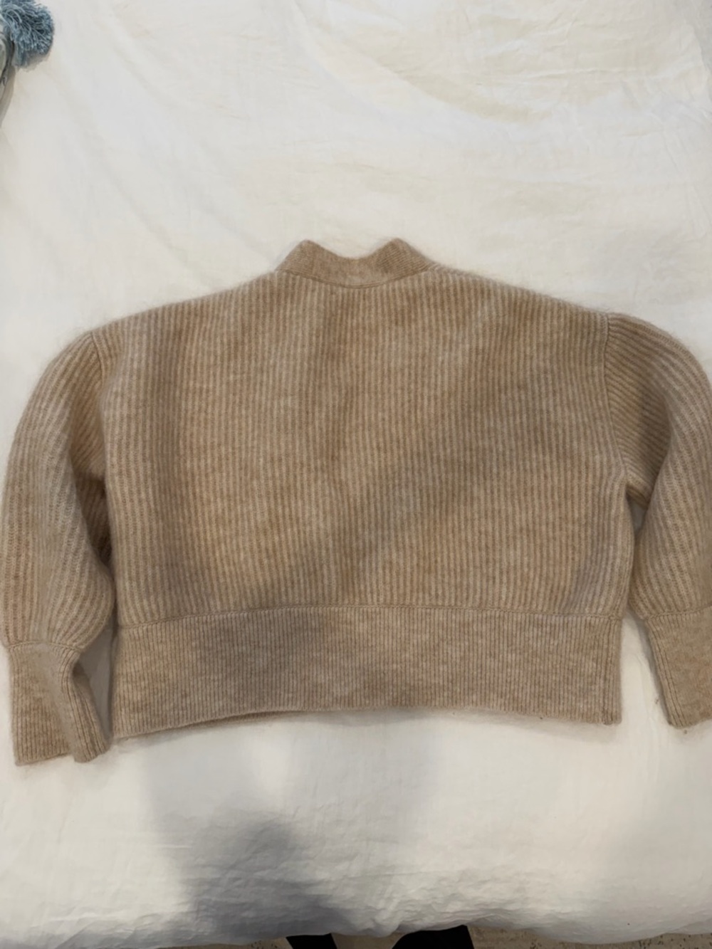 Anine Bing Maxwell Cardigan: mohair, gold buttons, oatmeal - Picture 10 of 13